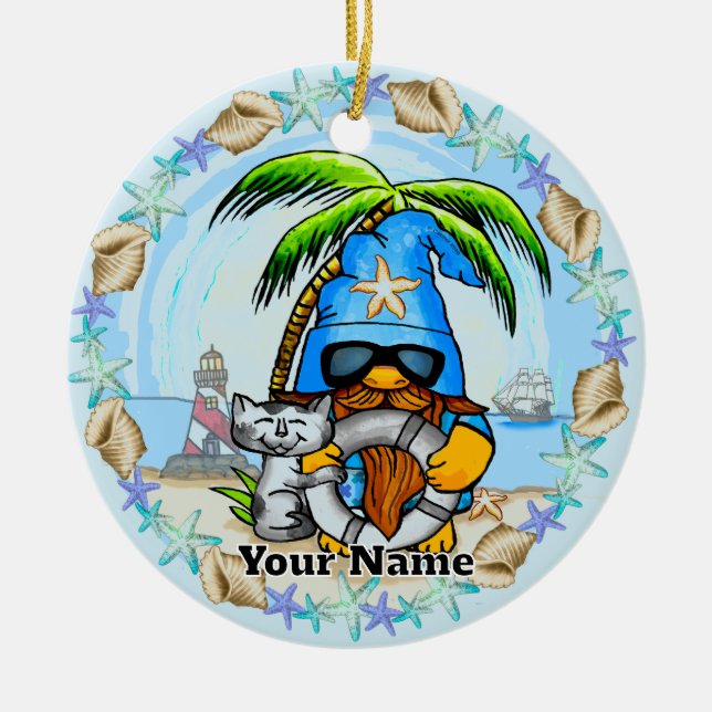 Décoration En Céramique Gène de plage (Devant)