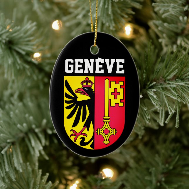 Décoration En Céramique Genève, Suisse - blason (Arbre)