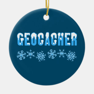 Décoration En Céramique Geocacher à neige