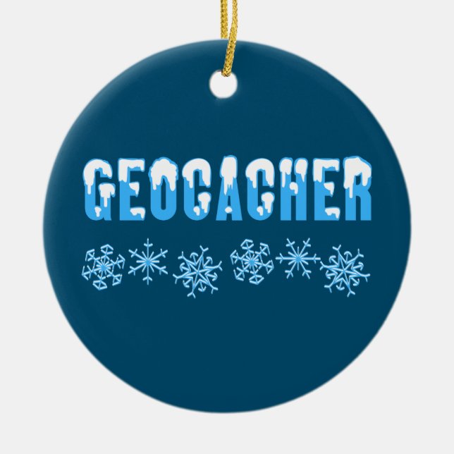 Décoration En Céramique Geocacher à neige (Devant)