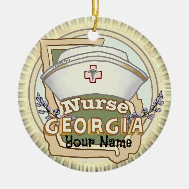 Décoration En Céramique Georgia Nurse (Devant)