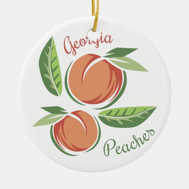 Décoration En Céramique Georgia Peaches (Devant)