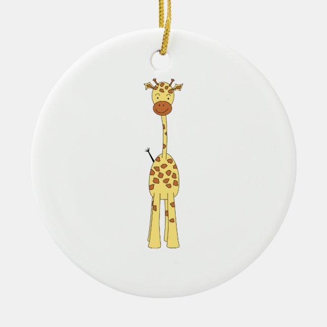 Décoration En Céramique Girafe mignonne grande. Animal de bande dessinée (Devant)