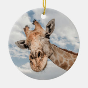 Décoration En Céramique Giraffe curieuse