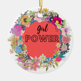 Décoration En Céramique Girl Power Floral Design