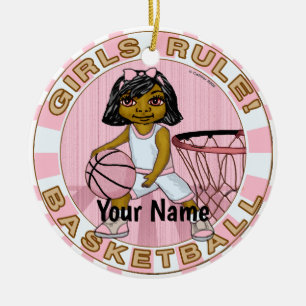 Décoration En Céramique Girls Rules Basketball