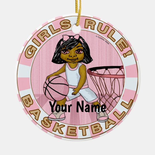 Décoration En Céramique Girls Rules Basketball (Devant)