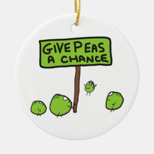 Décoration En Céramique Give Peas A Chance