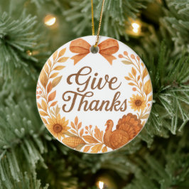 Décoration En Céramique Give Thanks