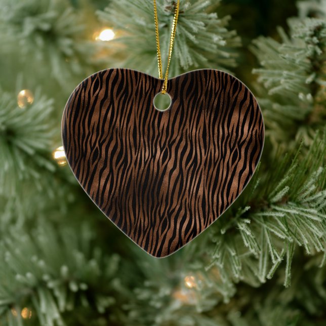 Décoration En Céramique Glam Brown Black Zebra Print (Arbre)