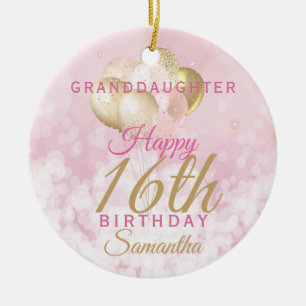 Décoration En Céramique Glamour Petite-fille 16e anniversaire