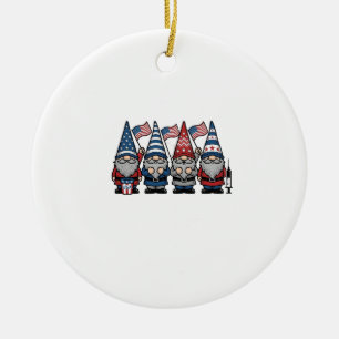 Décoration En Céramique Gnome Infirmière Patriotique Gravure Vintage Vecto