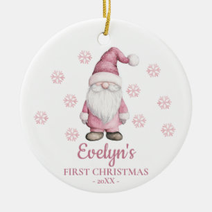 Décoration En Céramique Gnome Noël personnalisé pour fille