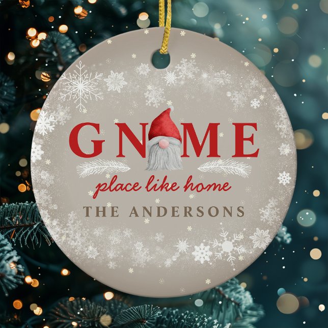 Décoration En Céramique Gnome Place Like Home Christmas (Créateur téléchargé)