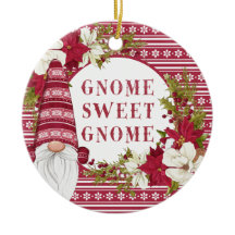 Gnome rouge et blanc pour les fêtes Noël