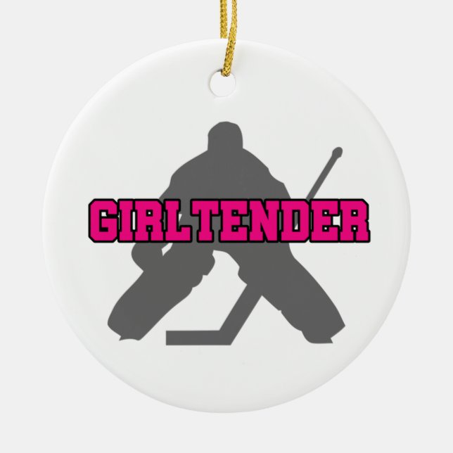 Décoration En Céramique Goalie Girtender de hockey (Devant)