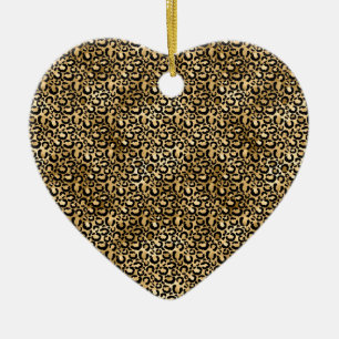 Décoration En Céramique Gold Glam Black Leopard