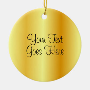Décoration En Céramique Gold Look Trendy Handwritten Script Template
