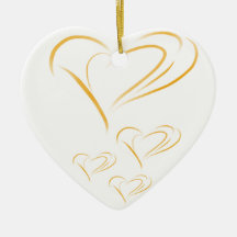 Gold Love Hearts