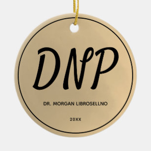 Décoration En Céramique Gold Name DNP Graduation