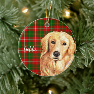 Décoration En Céramique Golden Retriever Chien Personnalisé