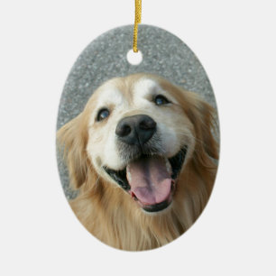 Décoration En Céramique Golden retriever de sourire