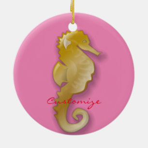 Décoration En Céramique Golden Seahorse Thunder_Cove