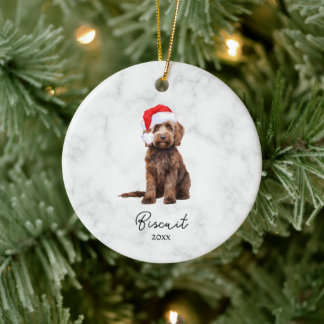 Décoration En Céramique GOLDENDOODLE marron chocolat aquarelle