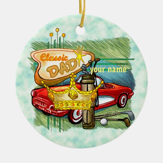 Décoration En Céramique Golf classique papa (Devant)