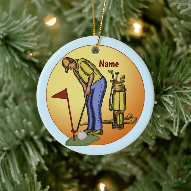 Décoration En Céramique Golf Drapeau papa Golf (Arbre)