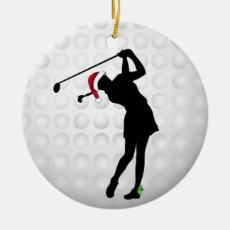 Décoration En Céramique Golfeur heureux personnalisé de femme de Hollydays