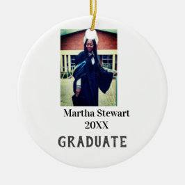 Décoration En Céramique Graduation photo name year class university simple