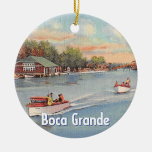 Décoration En Céramique Grand la Floride Gasparilla cru d'île de Boca