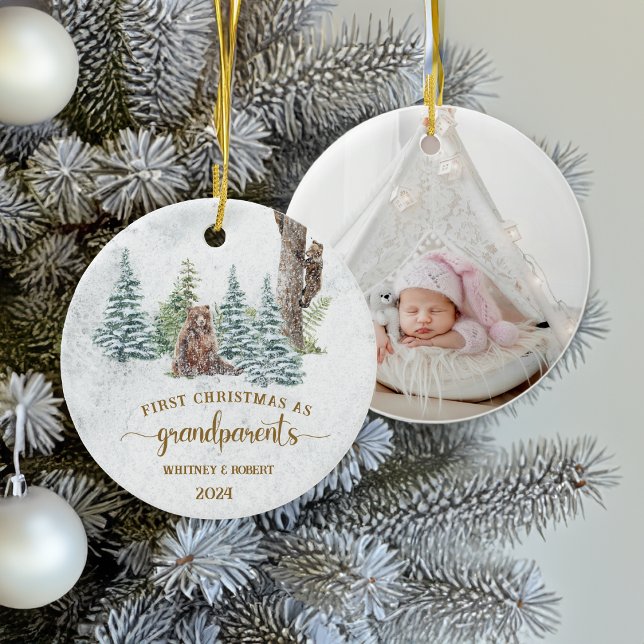 Décoration En Céramique Grand-parents Photo de Noël (Créateur téléchargé)