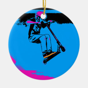 Décoration En Céramique Grand Saut - Cavalier de Trottinette