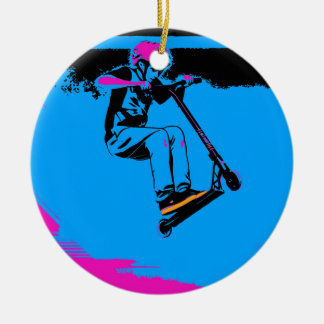 Décoration En Céramique Grand Saut - Cavalier de Trottinette