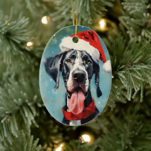 Décoration En Céramique Grande peinture de Noël Dane