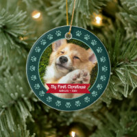 Green First Christmas Animaux de compagnie Chiot p
