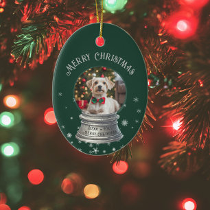 Décoration En Céramique Green Snow Globe Snowflon Photo