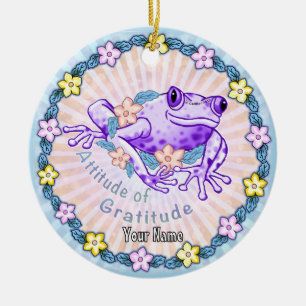 Décoration En Céramique Grenouille de gratitude