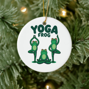 Décoration En Céramique Grenouilles de yoga