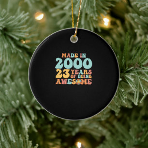 Décoration En Céramique Groovy Fabriqué En 2000 23 Ans D'être Génial