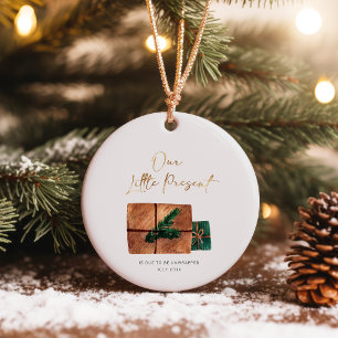 Décoration En Céramique Grossesse s'attendant à Noël Nouveau bébé