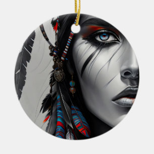 Décoration En Céramique Guerrier tribal