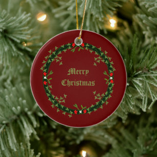 Décoration En Céramique Guirlande de Noël gothique personnalisée