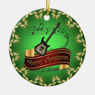 Décoration En Céramique Guitare électrique 02-Scroll-Joyeux Noël~