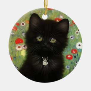 Décoration En Céramique Gustav Klimt Kitten