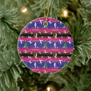 Décoration En Céramique Gymnastique féminine Arbre de Noël