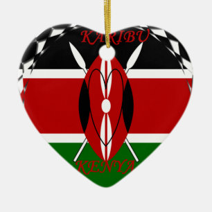 Décoration En Céramique Hakuna matata Karaibu Kenya