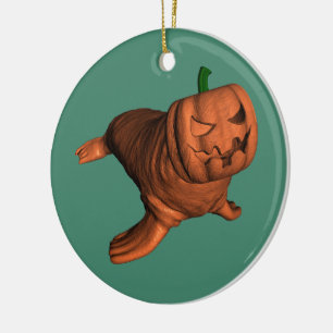 Décoration En Céramique Halloween orange bizarre Walrus